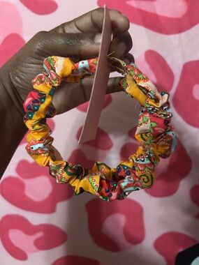 Handmade Bohemian Scrunchie Hoops